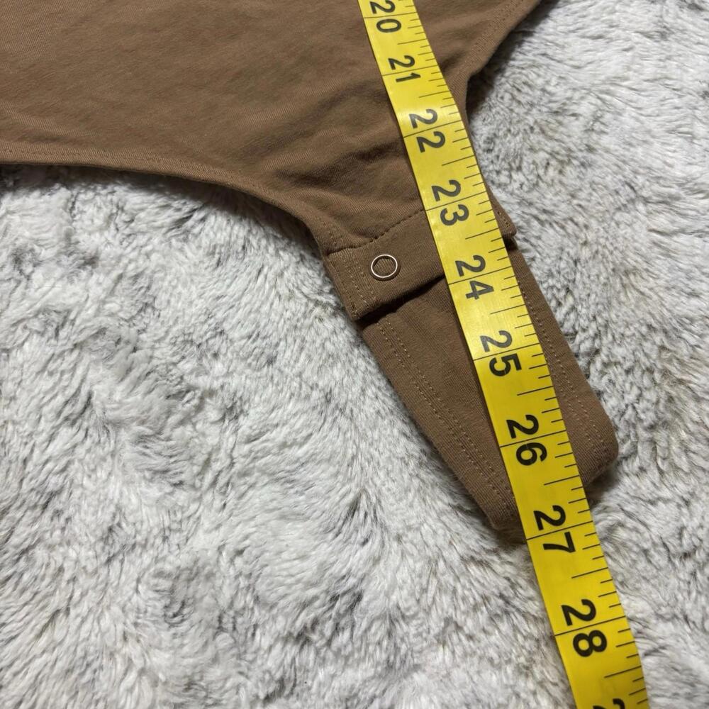 Auden NWT Brown Unlined Bodysuit Womens Large Basics Neutrals - Picture 5 of 7